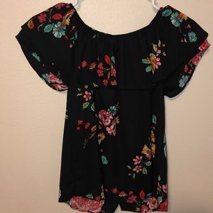 Floral off the shoulder top